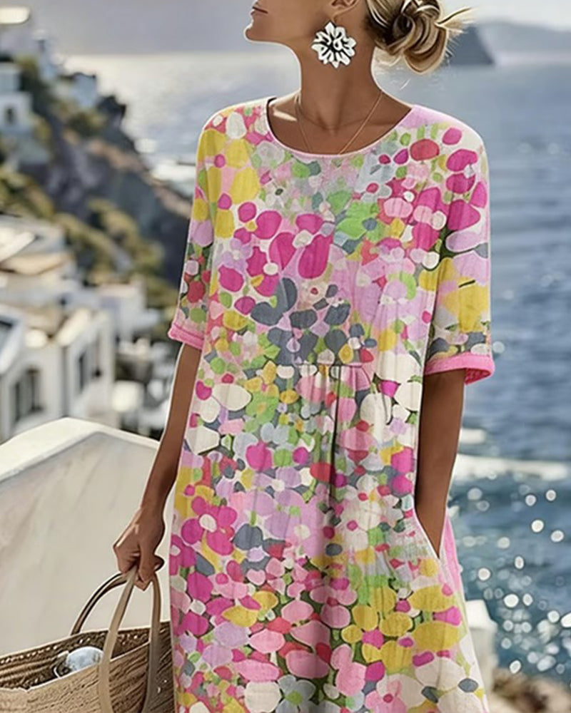 Μαρία | ΕElegant Κουμπωτή καλοκαιρινή μίντι φόρεμα