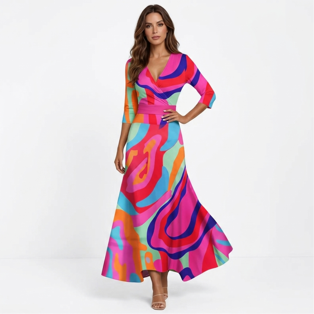 Chloe - Εlegant Maxi Floral Φόρεμα
