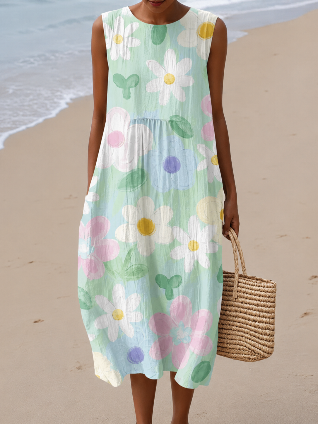 Βασιλική | Midi Dress Pastel Blossom