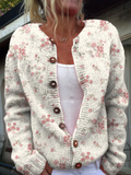 Ευαγγελία | Vintage Floral Cardigan Sweater