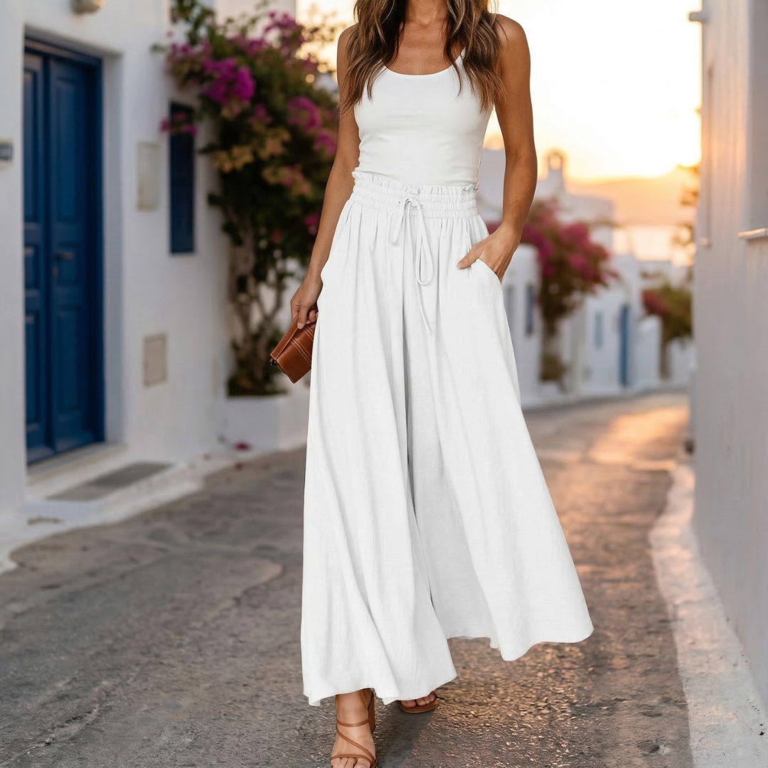 Melissa - Παντελόνι με φαρδιά μπατζάκια χωρίς κόπο
