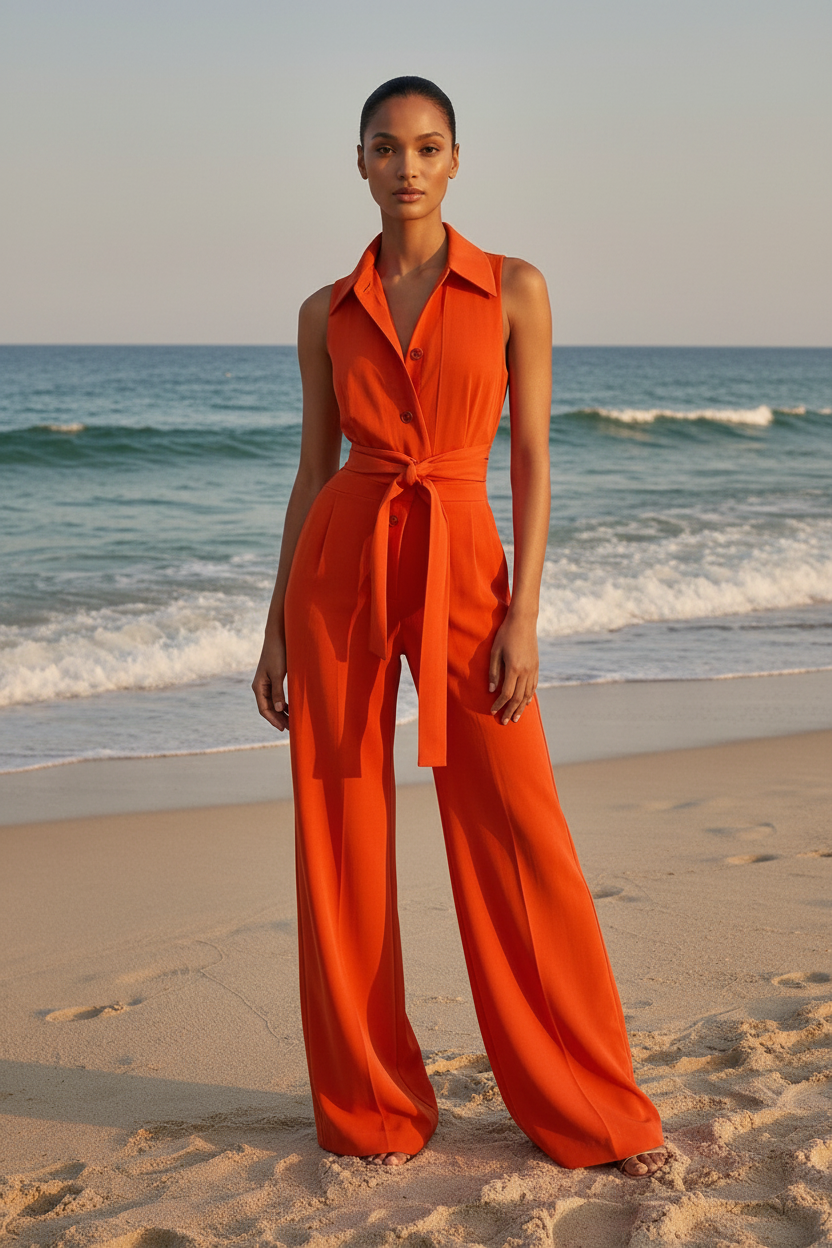 Θεοδώρα | Φόρεμα Jumpsuit με Φαρδιά Πόδια
