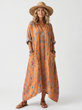 Νίκη | Φόρεμα Midi με Τσέπες και Λαιμό Νότς