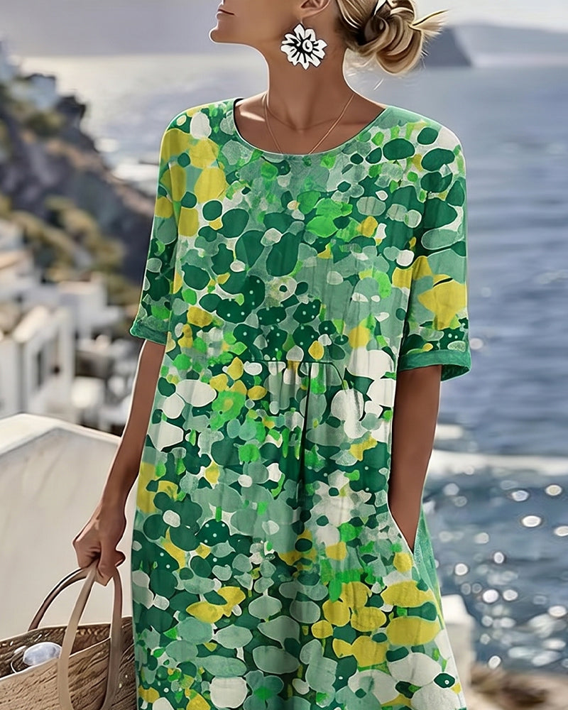 Μαρία | ΕElegant Κουμπωτή καλοκαιρινή μίντι φόρεμα