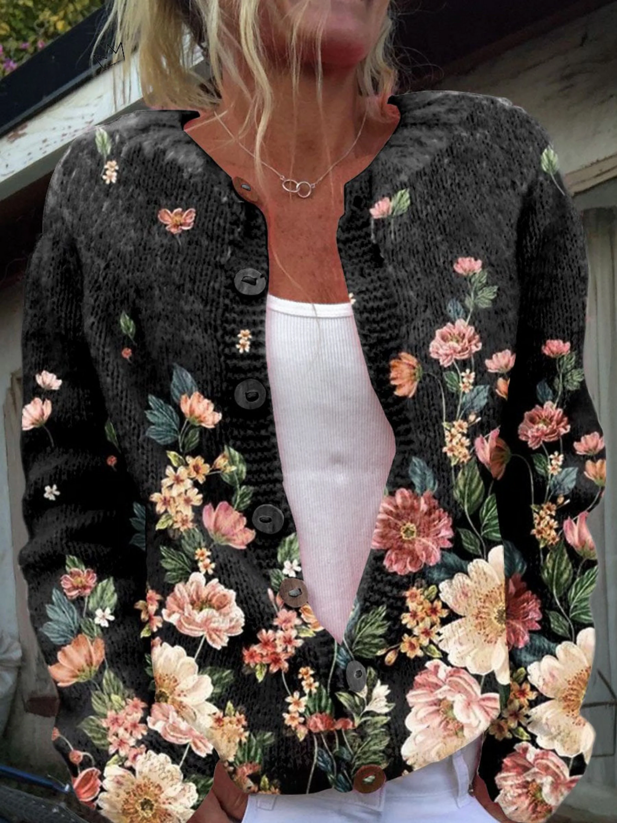 Ναταλία | Vintage Floral Cardigan
