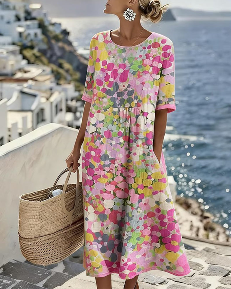 Μαρία | ΕElegant Κουμπωτή καλοκαιρινή μίντι φόρεμα