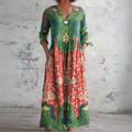 Ιωάννα | Vintage Floral Maxi Dress