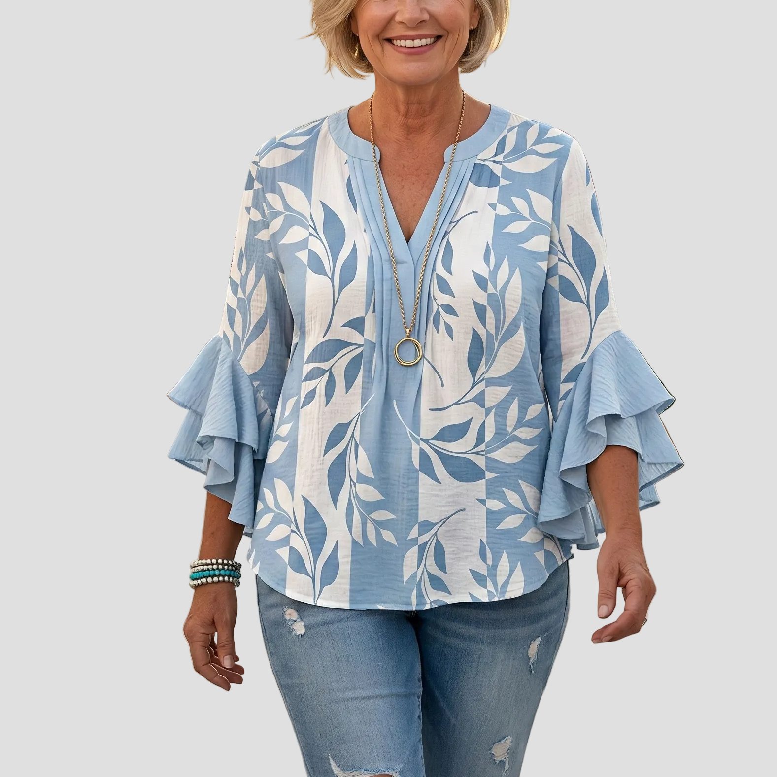 Agapi – Μπλούζα με φύλλα