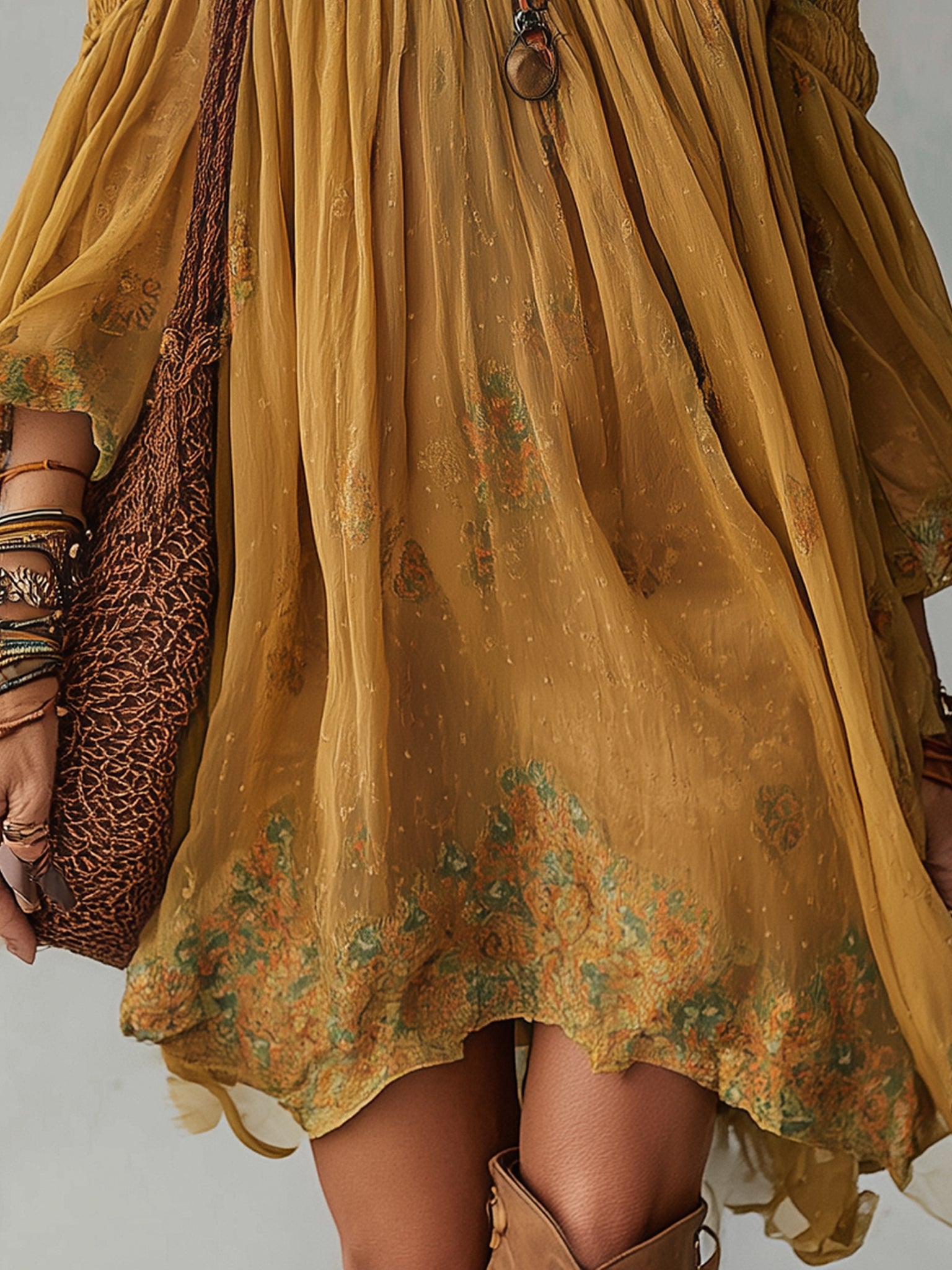 Όλγα | Μίνι Κίτρινο Φόρεμα με Λουλούδια Off Shoulder