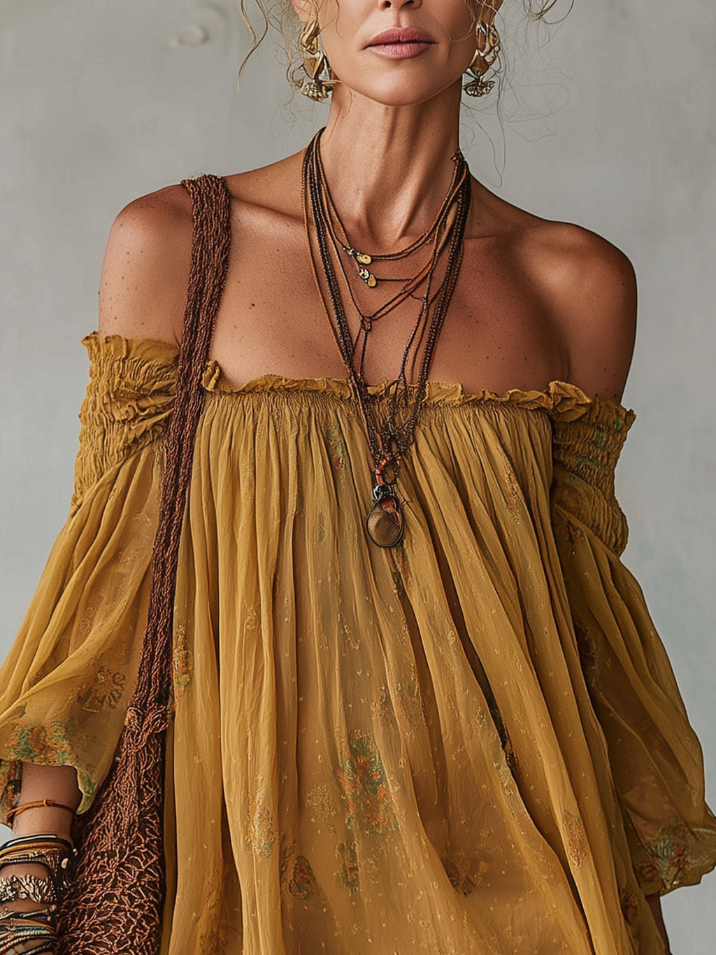 Όλγα | Μίνι Κίτρινο Φόρεμα με Λουλούδια Off Shoulder