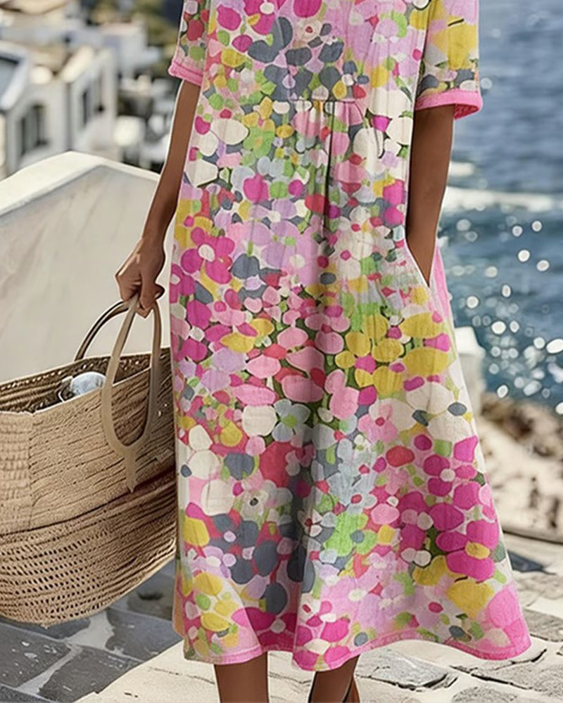 Μαρία | ΕElegant Κουμπωτή καλοκαιρινή μίντι φόρεμα