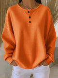 Ιωάννα | Άνετο waffle henley sweatshirt