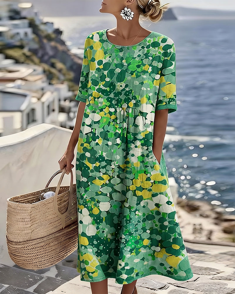Μαρία | ΕElegant Κουμπωτή καλοκαιρινή μίντι φόρεμα