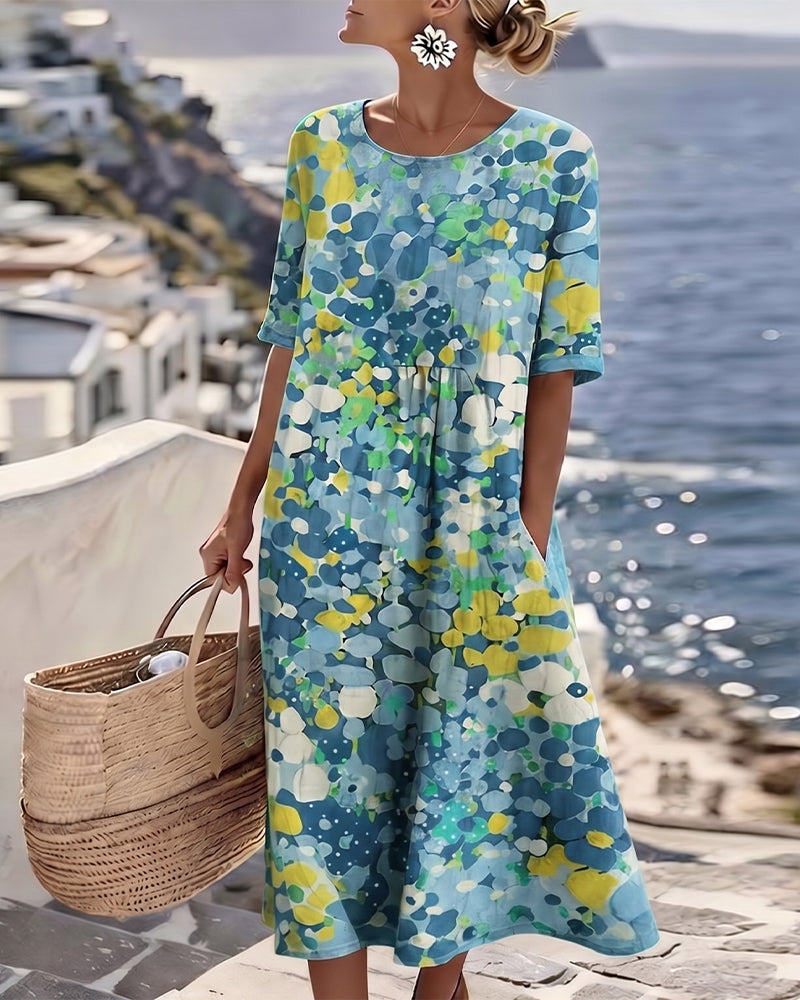 Μαρία | ΕElegant Κουμπωτή καλοκαιρινή μίντι φόρεμα