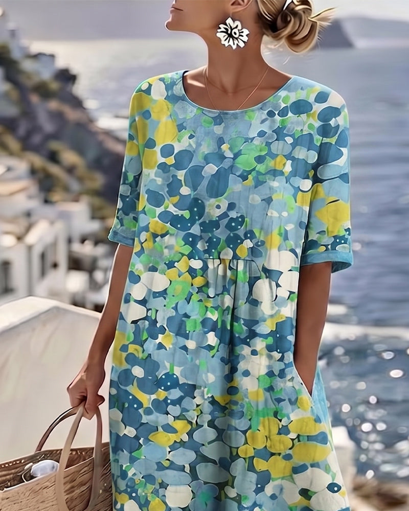 Μαρία | ΕElegant Κουμπωτή καλοκαιρινή μίντι φόρεμα