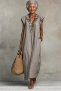 Ζωή | Αέρινο Boho Maxi Φόρεμα