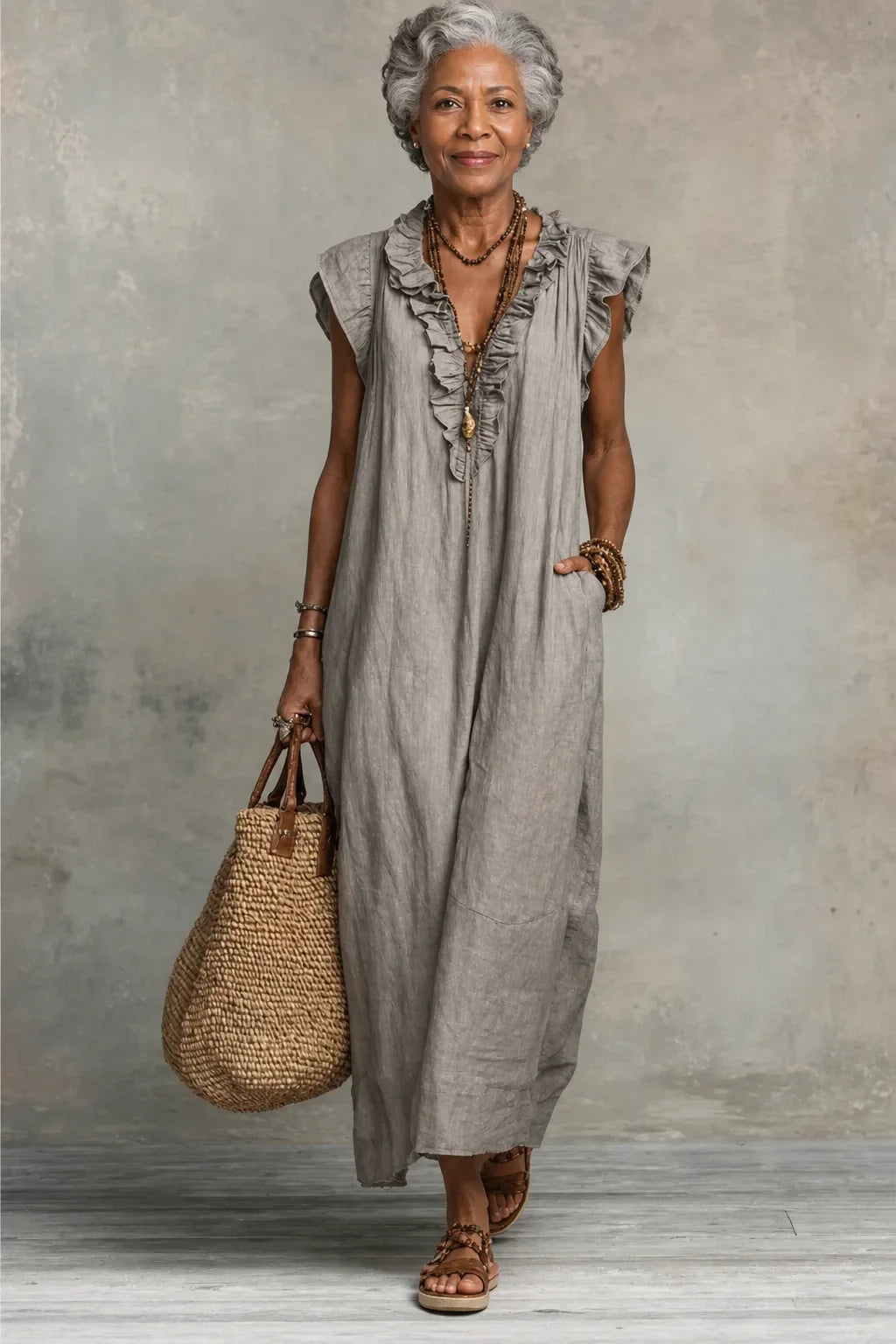 Ζωή | Αέρινο Boho Maxi Φόρεμα