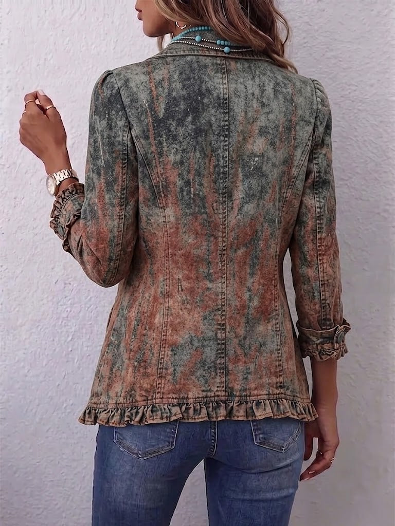 Αντωνία | Vintage jacket με υφή gradient εκτύπωση
