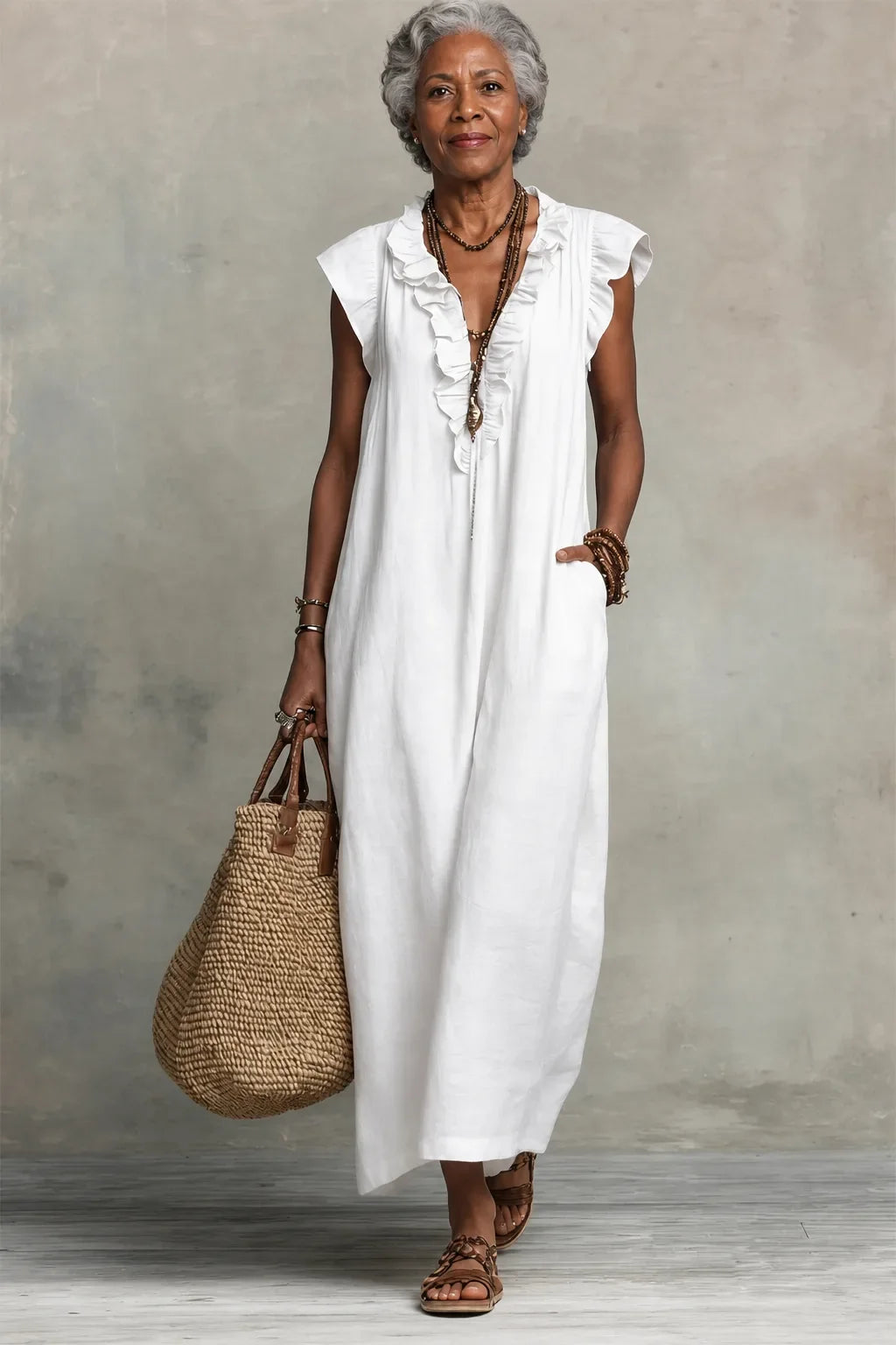 Ζωή | Αέρινο Boho Maxi Φόρεμα